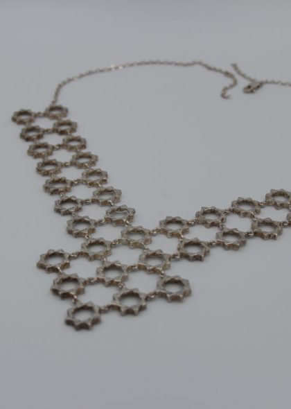 Octagon V shaped necklace dangling