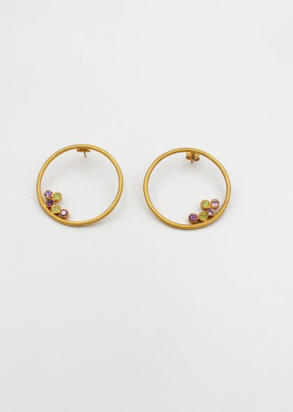 Aurora round earrings