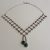 V necklace with agate stones